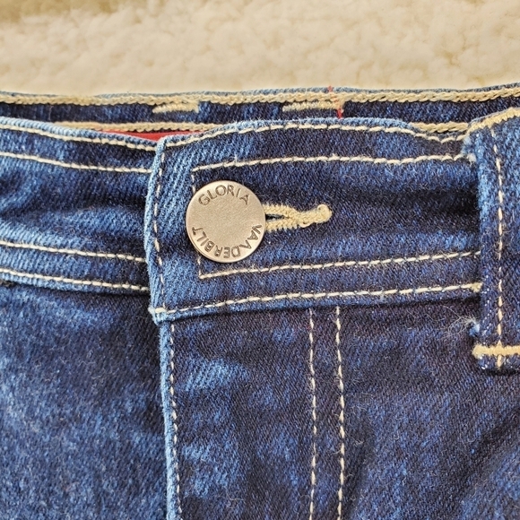 Vtg Gloria Vanderbilt Dk Wash Blue Jeans Wmns 8M 25x30 Hi Waist Tapered 90s Y2K - Picture 8 of 10